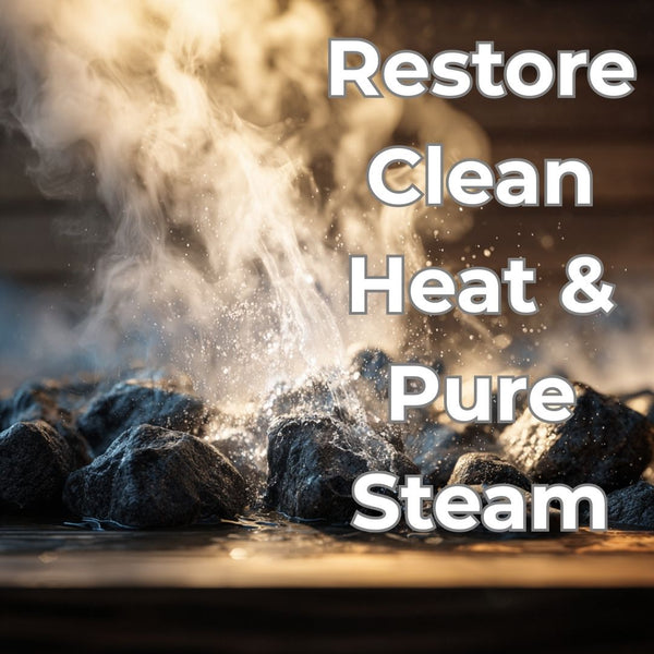 Sauna stone soak by Sven's Sauna Supply — sauna stone care and maintenance